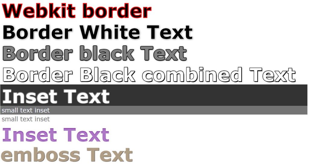 Text Stroke/Text Shadow Border 