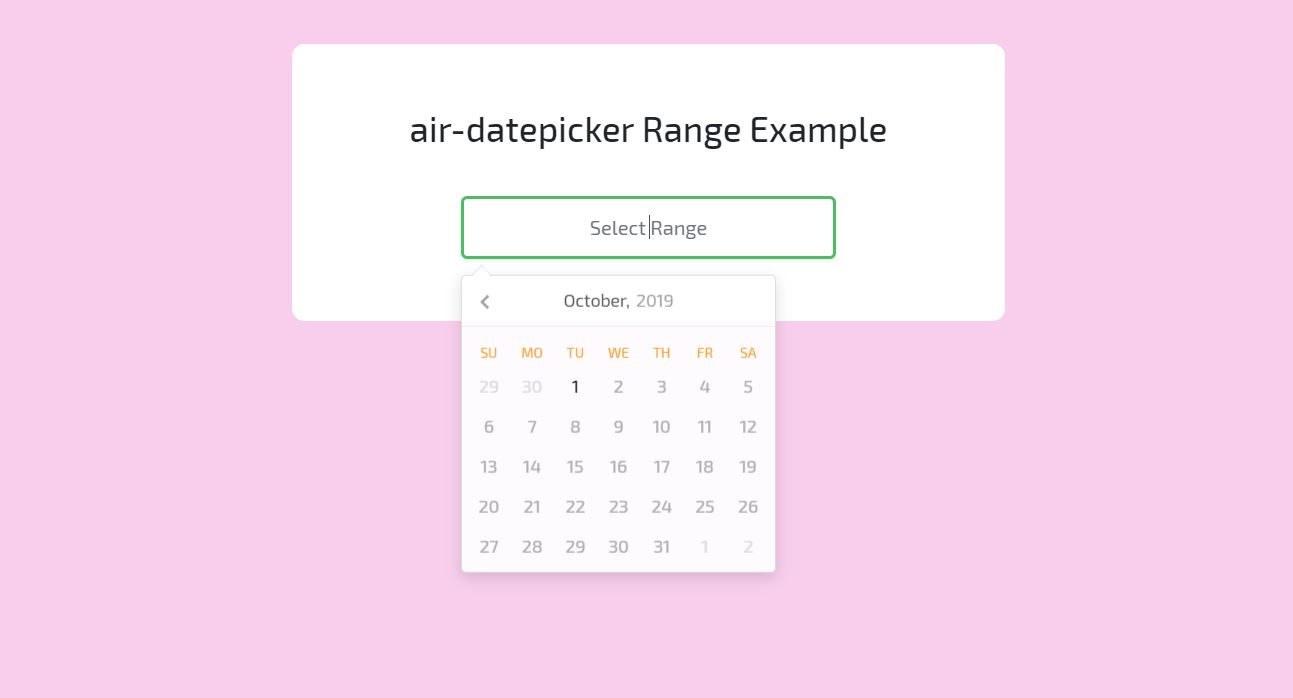 CSS Datepicker Awesome Examples