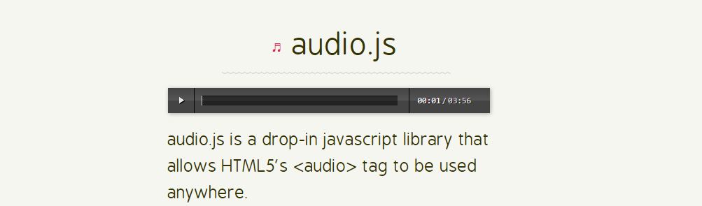 Audio.js - Best JavaScript Audio Libraries