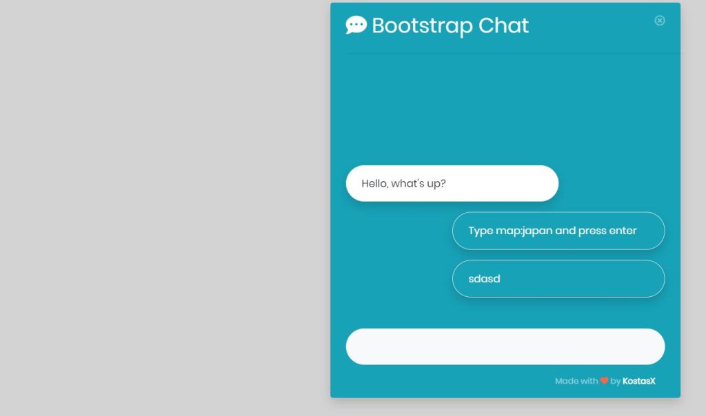 Very Simple Bootstrap Chat MessageBox