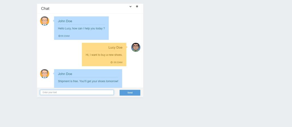 Bootstrap Messages Chat Widget