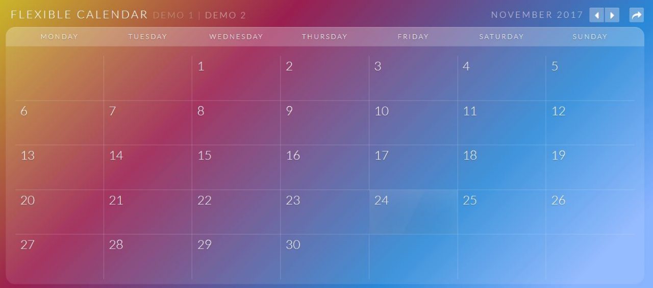 Calendario Calendar Plugin
