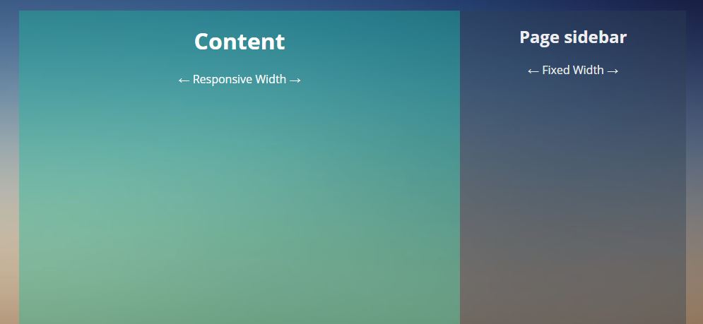 Fixed Width Sidebar Responsive Layout