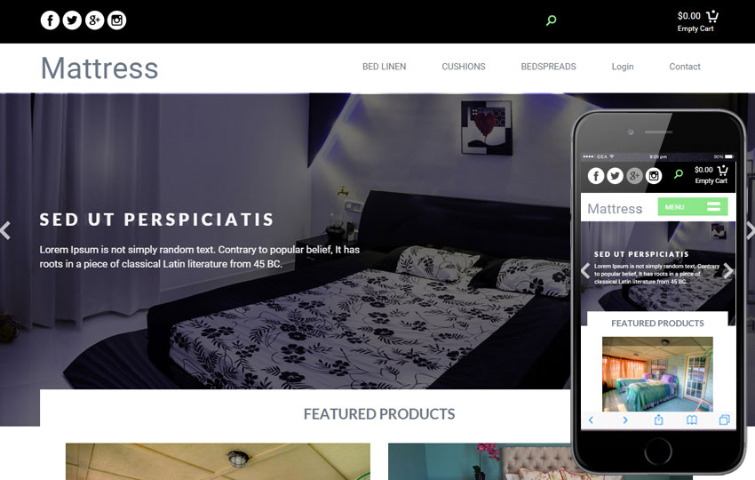Furniture Flat Responsive eCommerce Bootstrap Theme