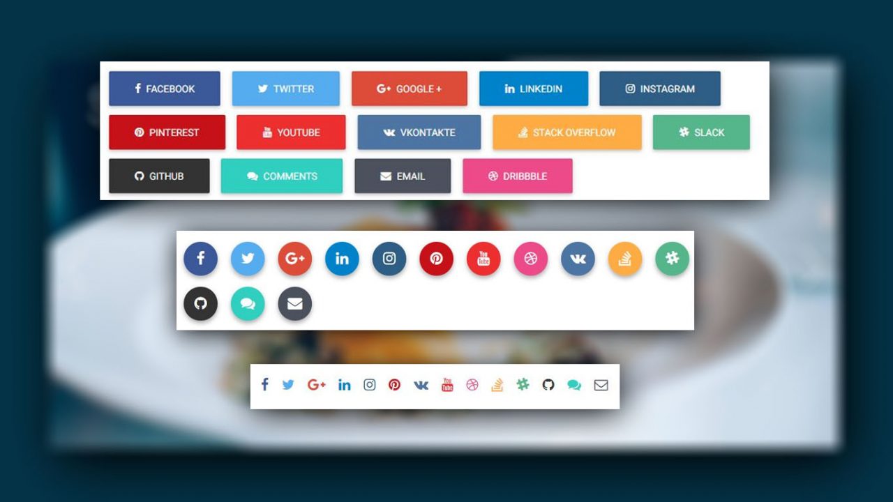 200+ Social Buttons For Bootstrap