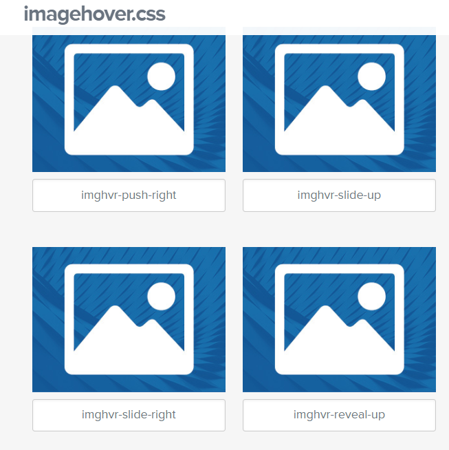 Pure CSS Image Hover Effect Library 