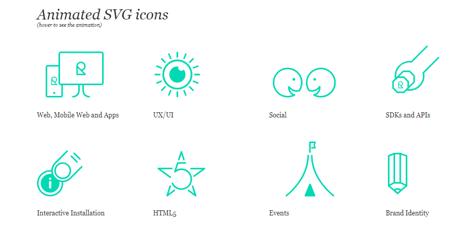 Animated SVG icons 