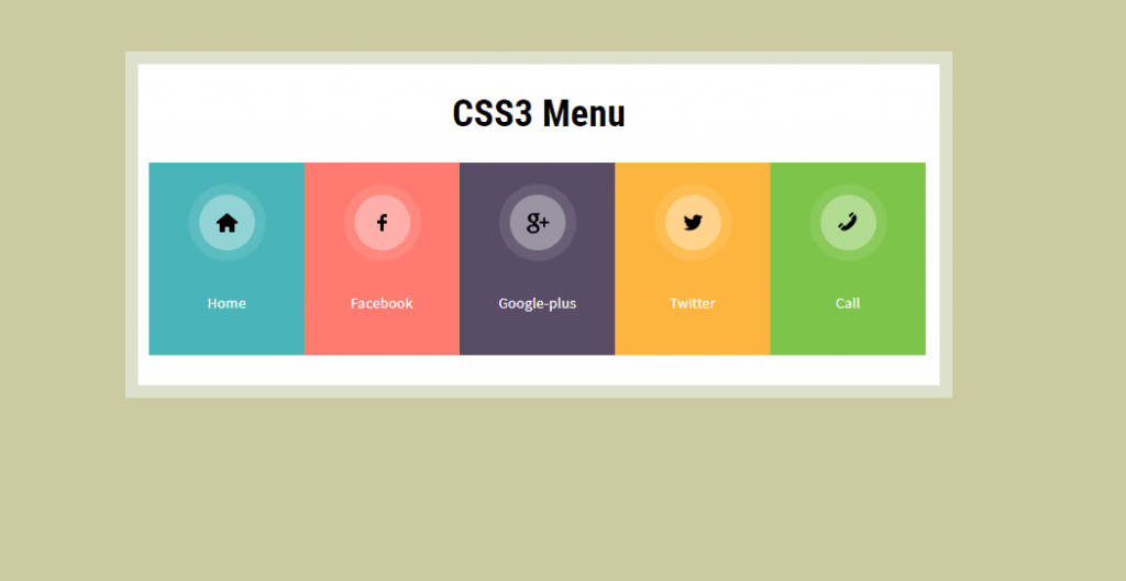 CSS3 Menu 