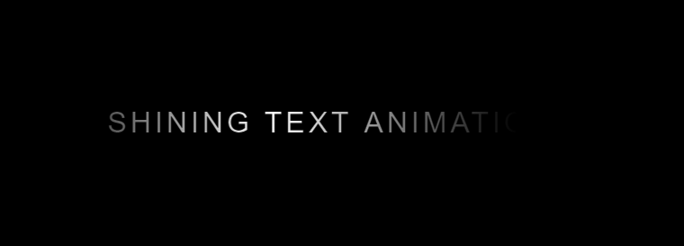 Shining Text Animation
