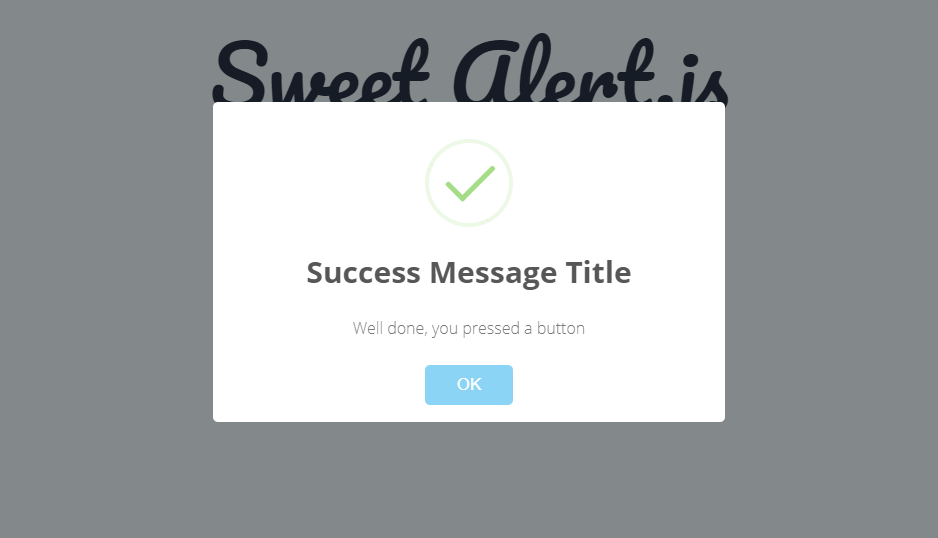 Sweet Alert - Success Message